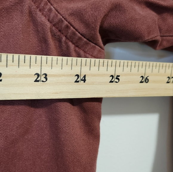 Woolrich Men's Red Button-Up Shirt with Fish Embroidery - Picture 7 of 7